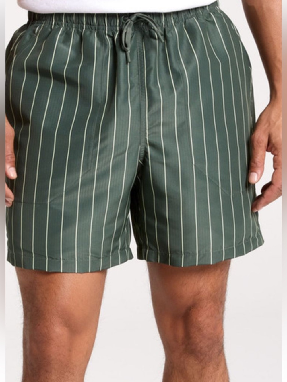 DSG White Shorts with Navy Pinstripes NWT